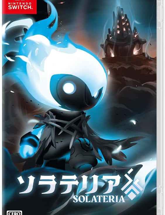 Game case for 'SOLATERIA' on Nintendo Switch with a dark fantasy design.