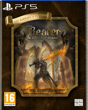 Game cover for 'The Bearer & The Last Flame' with PS5 logo and Meriotoen branding.