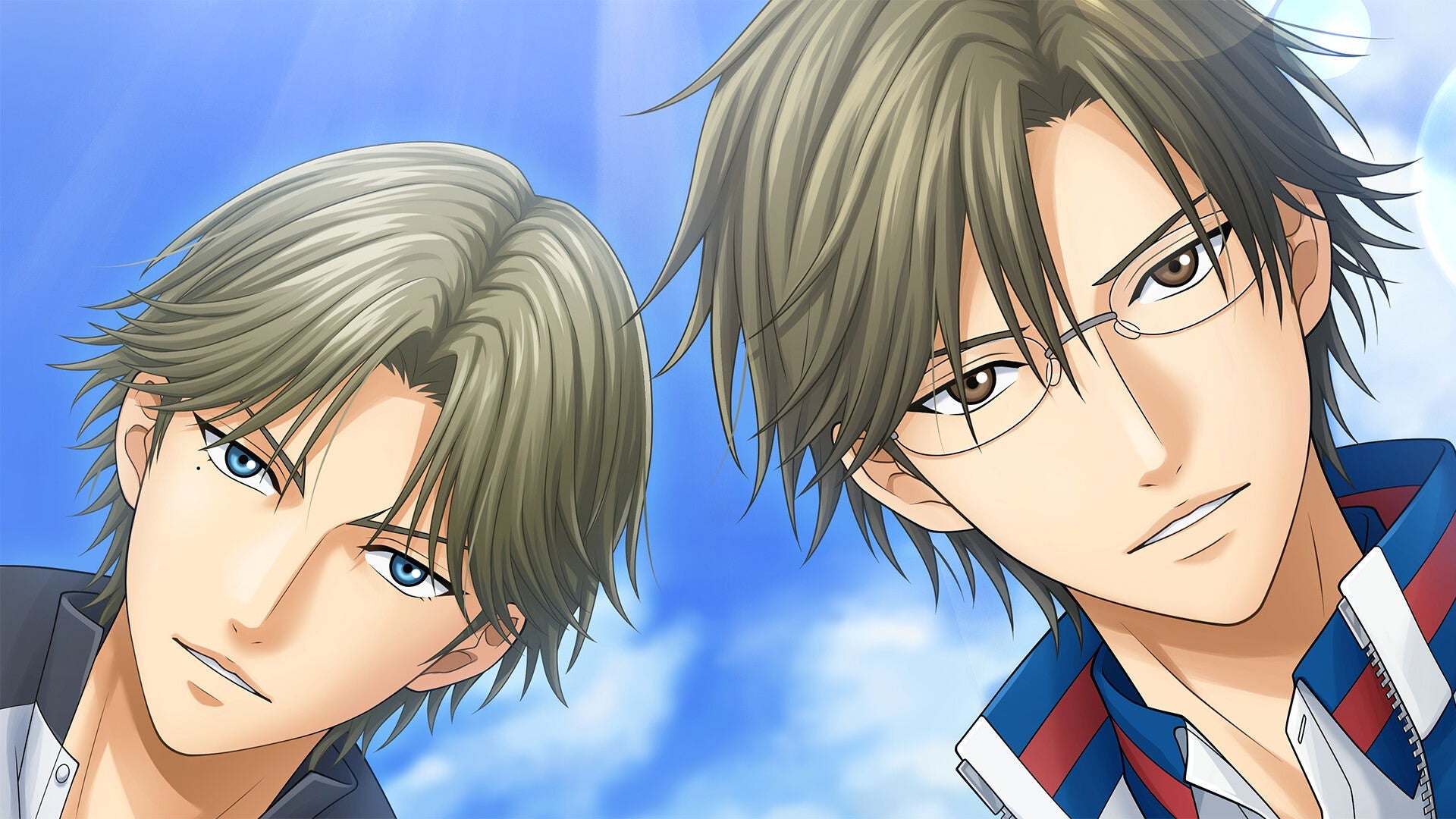 Two animated characters with a blue sky background
