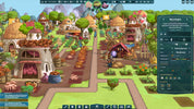 A colorful screenshot from the strategy game Civilization VI, showing a detailed medieval village map with buildings, paths, trees, and a right-side game interface panel labeled 'Mycologist'.