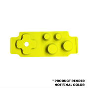 Yellow building block piece on a white background