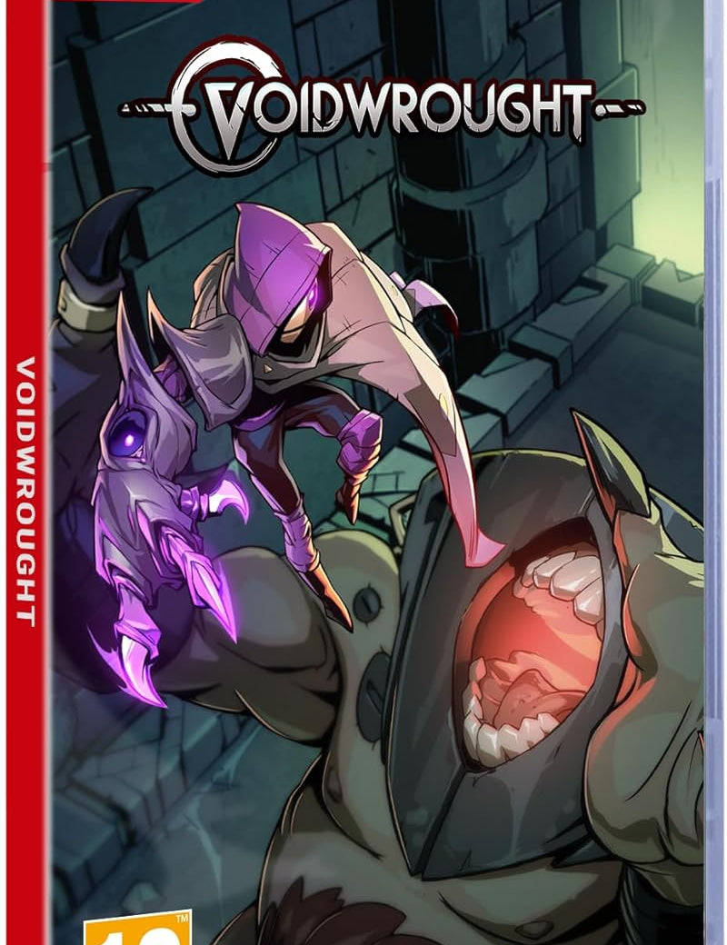 Voidwrought game case for Nintendo Switch with a dark, industrial-themed design.