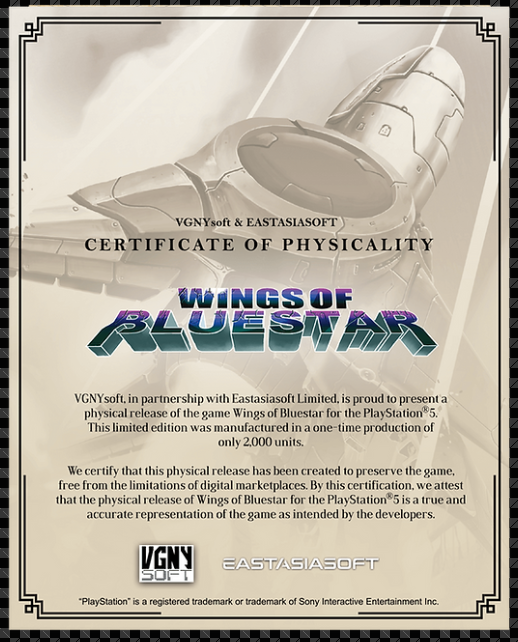 Wings of Bluestar Extra Edition Ps5