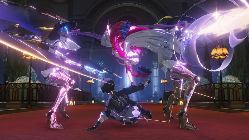 Animated characters in a fantasy setting with glowing effects