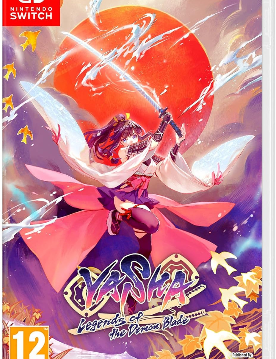 Nintendo Switch game cover for 'Onmyoji: Legends of the Divine Blade' with a stylized illustration of a character and vibrant colors.