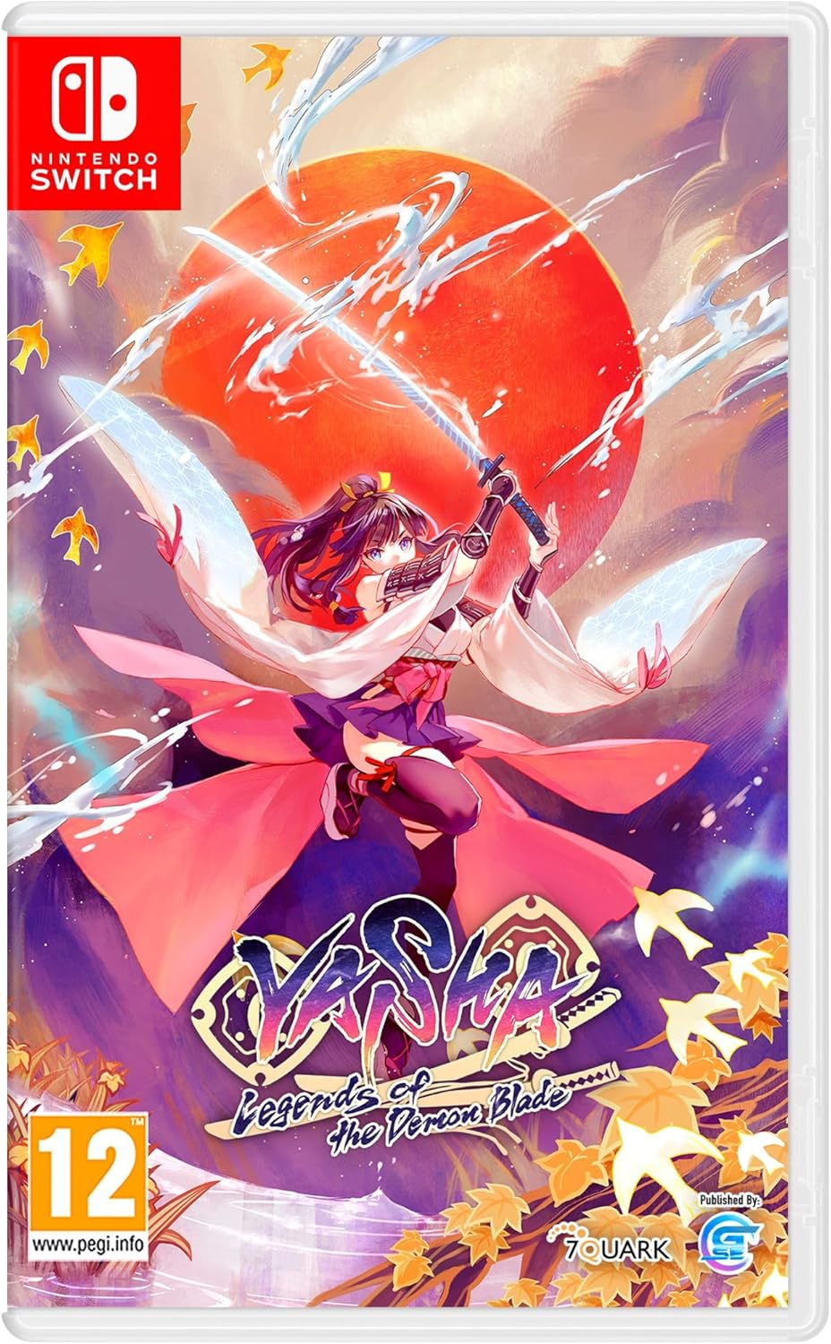Nintendo Switch game cover for 'Onmyoji: Legends of the Divine Blade' with a stylized illustration of a character and vibrant colors.