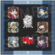 Load image into Gallery viewer, Ace attorney metal pin collection blue
