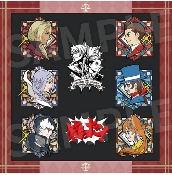 Ace attorney Metal pin collection red 