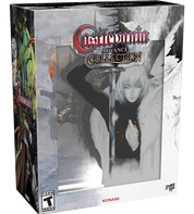 Castlevania Advance Collection packaging with character illustration and Konami branding.