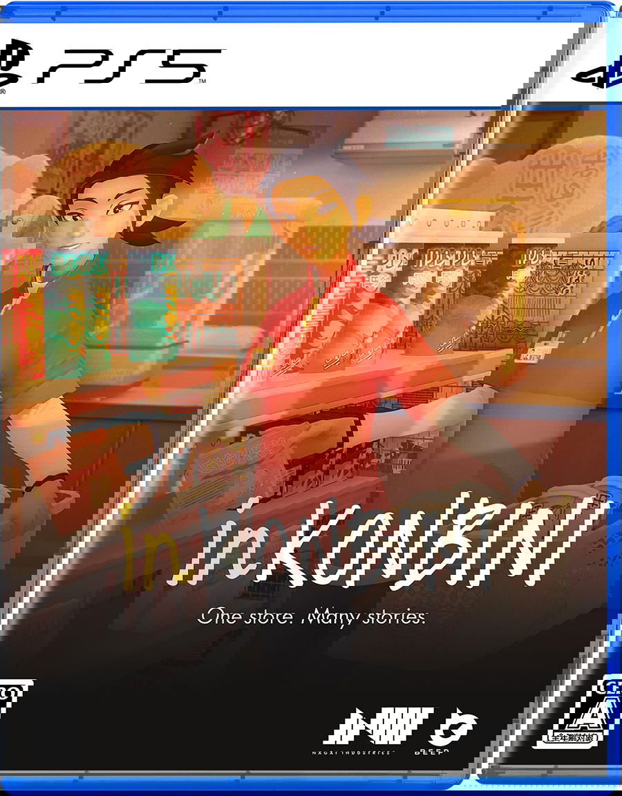 PlayStation 5 game case for 'inKONBINI' with character and store setting.