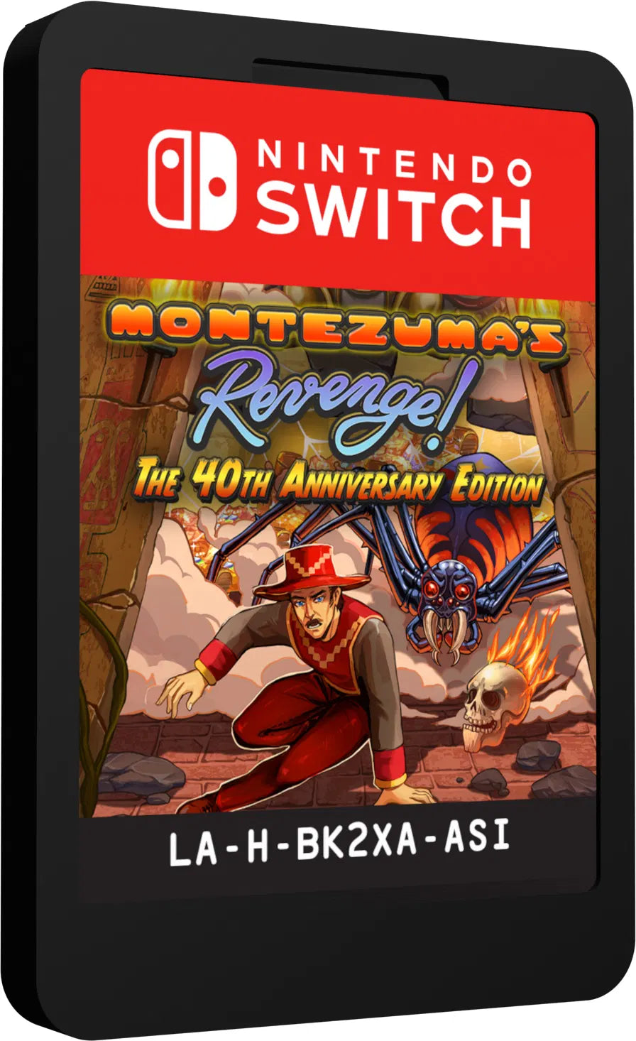 Nintendo Switch game cartridge for Montezuma's Revenge! The 40th Anniversary Edition