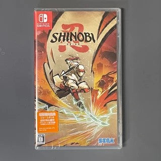 Shinobi game case for Nintendo Switch on a gray background