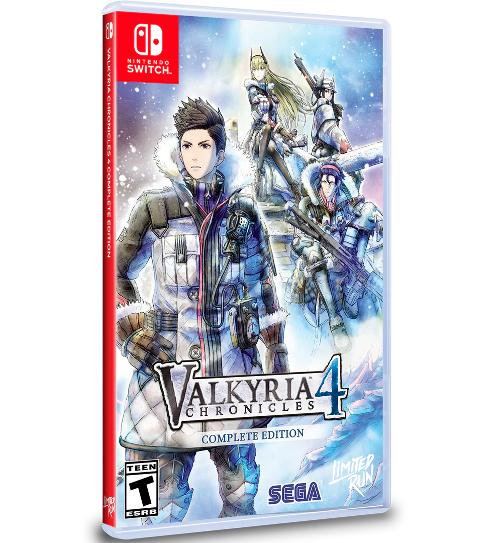 Valkyria Chronicles 4 Complete Edition game case for Nintendo Switch on a white background